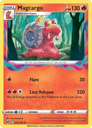 Magcargo (22/196) [SWSH: Lost Origin] Pokemon Single Pokémon