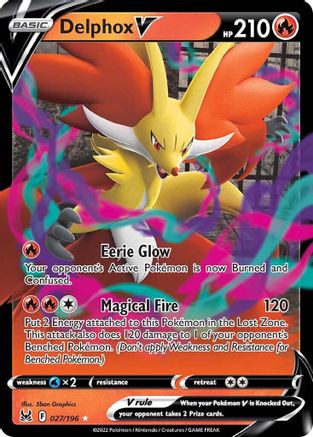 Delphox V (27/196) Holofoil [SWSH: Lost Origin] Pokemon Single Pokémon