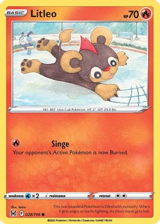 Litleo (28/196) [SWSH: Lost Origin] Pokemon Single Pokémon