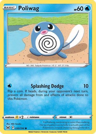 Poliwag (30/196) [SWSH: Lost Origin] Pokemon Single Pokémon