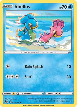 Shellos (39/196) [SWSH: Lost Origin] Pokemon Single Pokémon