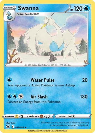 Swanna (47/196) Reverse Holofoil [SWSH: Lost Origin] Pokemon Single Pokémon