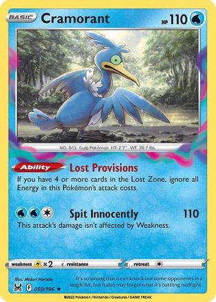 Cramorant (50/196) Reverse Holofoil [SWSH: Lost Origin] Pokemon Single Pokémon