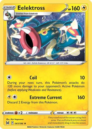 Eelektross (61/196) [SWSH: Lost Origin] Pokemon Single Pokémon