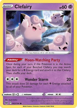 Clefairy (62/196) [SWSH: Lost Origin] Pokemon Single Pokémon