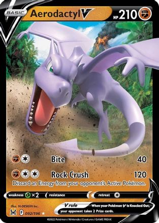 Aerodactyl V (92/196) Holofoil [SWSH: Lost Origin] Pokemon Single Pokémon
