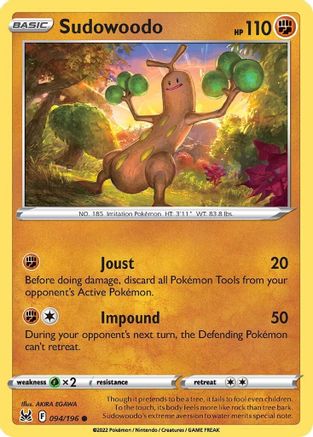 Sudowoodo (94/196) [SWSH: Lost Origin] Pokemon Single Pokémon