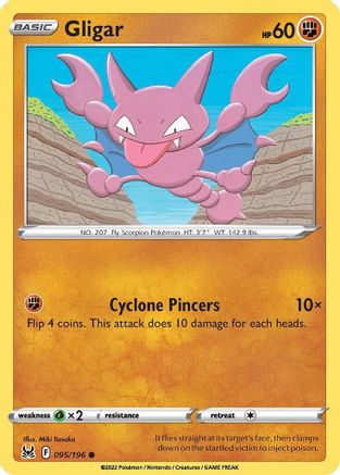 Gligar (95/196) [SWSH: Lost Origin] Pokemon Single Pokémon