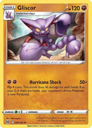 Gliscor (96/196) Reverse Holofoil [SWSH: Lost Origin] Pokemon Single Pokémon