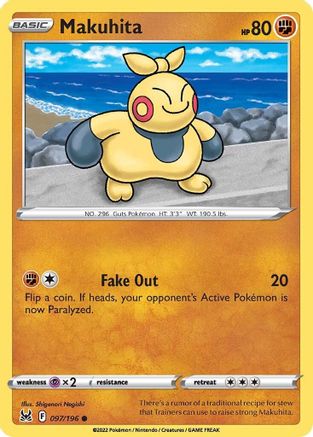 Makuhita (97/196) Reverse Holofoil [SWSH: Lost Origin] Pokemon Single Pokémon