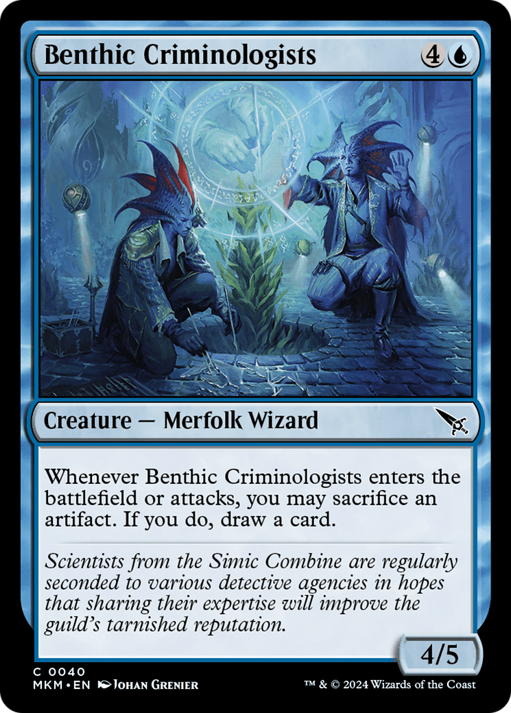 Benthic Criminologists (MKM-040) [Murders at Karlov Manor] Foil MTG Single Wizards of the Coast