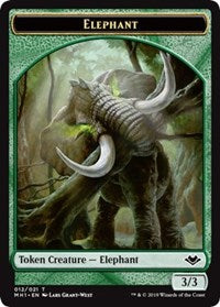 Elephant (012) // Spirit (016) Double-Sided Token [Tokens] Modern Horizons Tokens MTG Single Magic: The Gathering