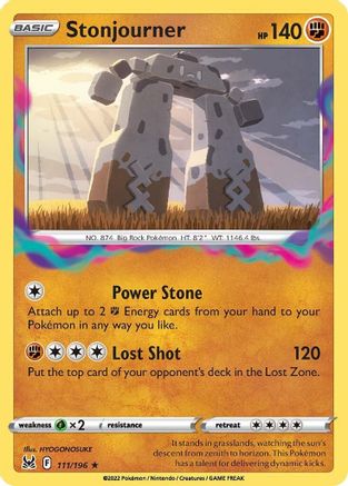 Stonjourner (111/196) Reverse Holofoil [SWSH: Lost Origin] Pokemon Single Pokémon