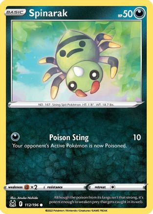 Spinarak (112/196) [SWSH: Lost Origin] Pokemon Single Pokémon