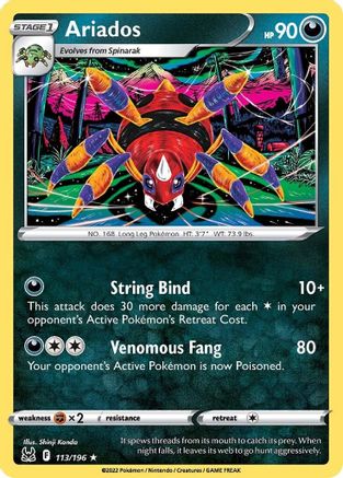 Ariados (113/196) Reverse Holofoil [SWSH: Lost Origin] Pokemon Single Pokémon