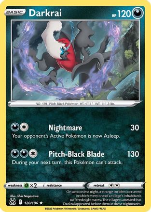 Darkrai (120/196) Holofoil [SWSH: Lost Origin] Pokemon Single Pokémon