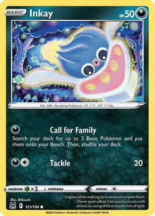 Inkay (121/196) Reverse Holofoil [SWSH: Lost Origin] Pokemon Single Pokémon
