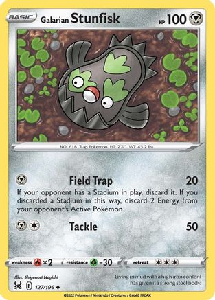 Galarian Stunfisk (127/196) [SWSH: Lost Origin] Pokemon Single Pokémon