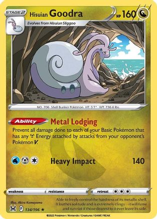 Hisuian Goodra (134/196) Reverse Holofoil [SWSH: Lost Origin] Pokemon Single Pokémon