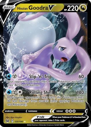 Hisuian Goodra V (135/196) Holofoil [SWSH: Lost Origin] Pokemon Single Pokémon