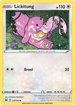 Lickitung (138/196) Reverse Holofoil [SWSH: Lost Origin] Pokemon Single Pokémon
