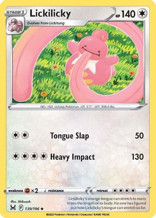 Lickilicky (139/196) [SWSH: Lost Origin] Pokemon Single Pokémon