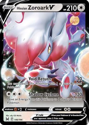 Hisuian Zoroark V (146/196) Holofoil [SWSH: Lost Origin] Pokemon Single Pokémon