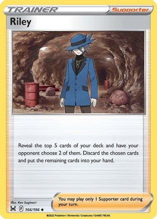 Riley (166/196) [SWSH: Lost Origin] Pokemon Single Pokémon