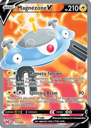 Magnezone V (Full Art) (175/196) Holofoil [SWSH: Lost Origin] Pokemon Single Pokémon