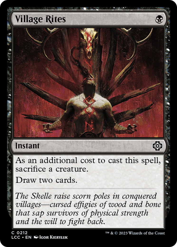 Village Rites (LCC-212) [The Lost Caverns of Ixalan Commander] MTG Single Wizards of the Coast
