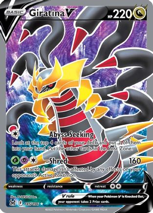 Giratina V (Full Art) (185/196) - [SWSH: Lost Origin] Holofoil Pokemon Single Pokémon