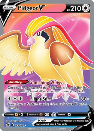 Pidgeot V (Full Art) (188/196) Holofoil [SWSH: Lost Origin] Pokemon Single Pokémon