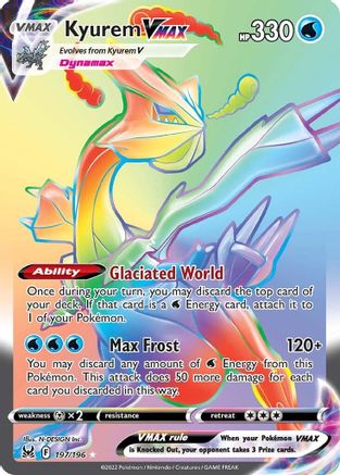 Kyurem VMAX (Secret) (197/196) Holofoil [SWSH: Lost Origin] Pokemon Single Pokémon