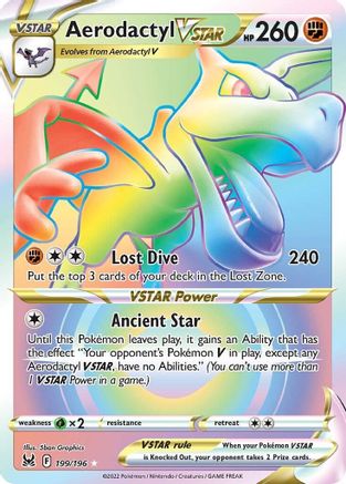 Aerodactyl VSTAR (Secret) (199/196) Holofoil [SWSH: Lost Origin] Pokemon Single Pokémon
