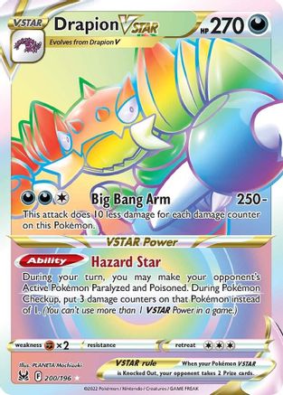 Drapion VSTAR (Secret) (200/196) Holofoil [SWSH: Lost Origin] Pokemon Single Pokémon