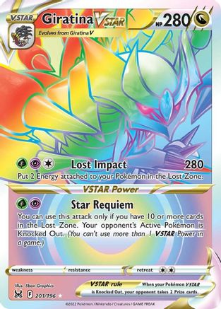 Giratina VSTAR (Secret) (201/196) Holofoil [SWSH: Lost Origin] Pokemon Single Pokémon