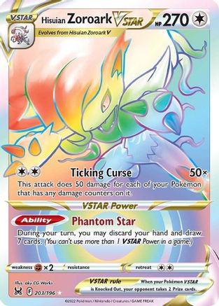 Hisuian Zoroark VSTAR (Secret) (203/196) Holofoil [SWSH: Lost Origin] Pokemon Single Pokémon
