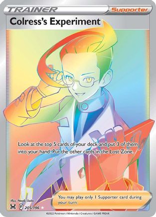 Colress's Experiment (Secret) (205/196) - [SWSH: Lost Origin] Holofoil Pokemon Single Pokémon