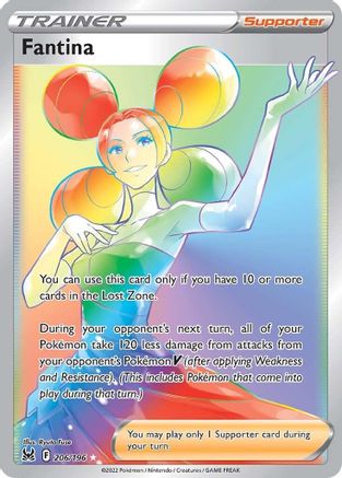 Fantina (Secret) (206/196) Holofoil [SWSH: Lost Origin] Pokemon Single Pokémon