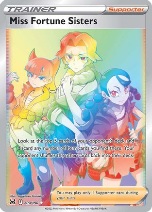 Miss Fortune Sisters (Secret) (209/196) Holofoil [SWSH: Lost Origin] Pokemon Single Pokémon