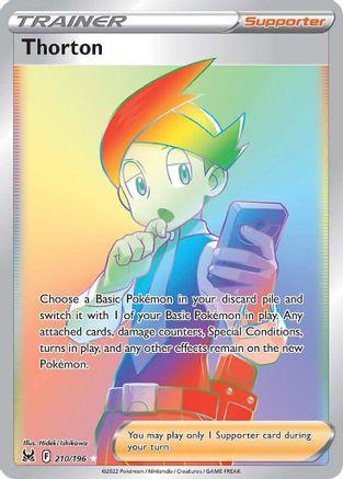 Thorton (Secret) (210/196) Holofoil [SWSH: Lost Origin] Pokemon Single Pokémon