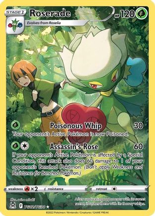 Roserade (TG02/30) Holofoil [SWSH: Lost Origin Trainer Gallery] Pokemon Single Pokémon