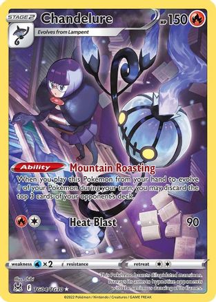 Chandelure (TG04/30) Holofoil [SWSH: Lost Origin Trainer Gallery] Pokemon Single Pokémon