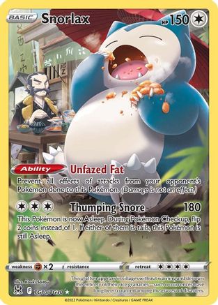 Snorlax TG10/30 Holofoil [SWSH: Lost Origin Trainer Gallery] Pokemon Single Pokémon