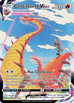 Centiskorch VMAX (TG15/30) Holofoil [SWSH: Lost Origin Trainer Gallery] Pokemon Single Pokémon