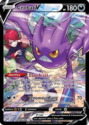 Crobat V (TG20/30) Holofoil [SWSH: Lost Origin Trainer Gallery] Pokemon Single Pokémon