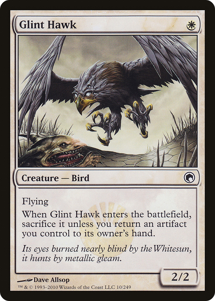 Glint Hawk (SOM-010) [Scars of Mirrodin] MTG Single Wizards of the Coast