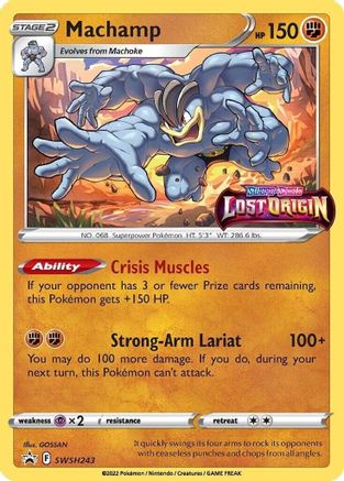 Machamp - SWSH243 (Prerelease) (SWSH243/307) Holofoil [Promos: SWSH Promo Cards] Pokemon Single Pokémon
