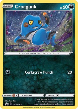 Croagunk - SWSH245 (Cosmos Holo) (SWSH245/307) Holofoil [Promos: SWSH Promo Cards] Pokemon Single Pokémon