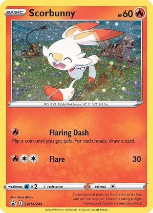 Scorbunny - SWSH244 (Cosmos Holo) (SWSH244/307) Holofoil [Promos: SWSH Promo Cards] Pokemon Single Pokémon